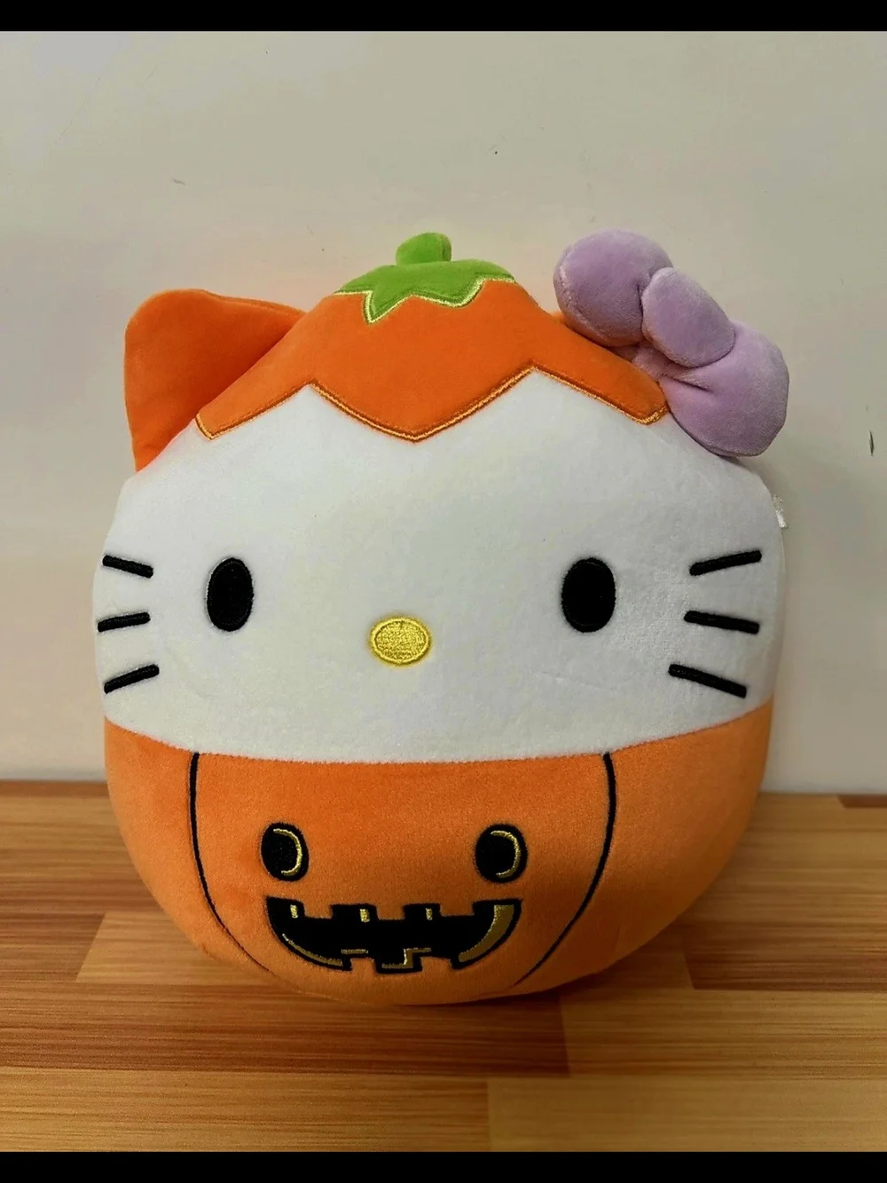 Squishmallows Original 8-Inch Hello Kitty Halloween Pumpkin Plush